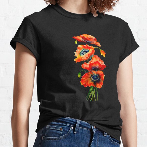 Women's Poppy Graphic Burnout Print T-Shirt