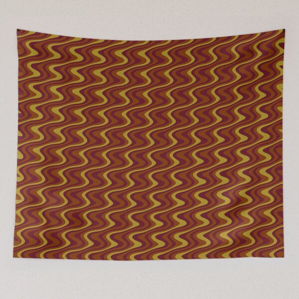 Item preview, Roast Beef & Mustard - 70's Retro Wobbly Dreamy Stripes designed and sold by harrizon.