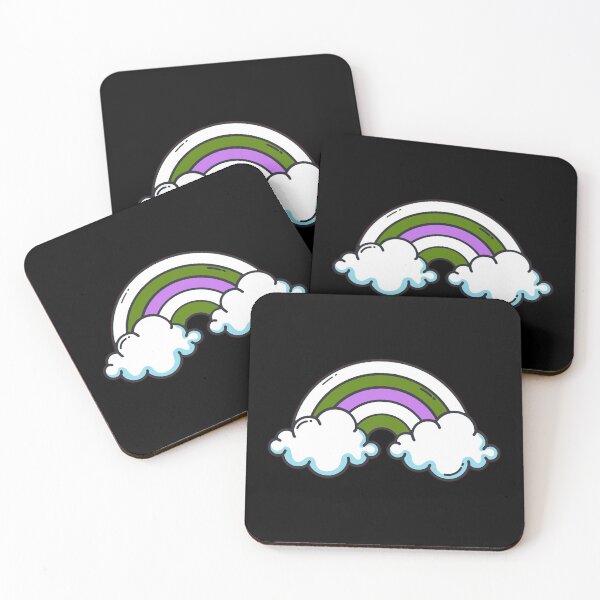 Item preview, Subtle Genderqueer Pride Rainbow and Clouds. Genderqueer rainbow designed and sold by tiredandbored.