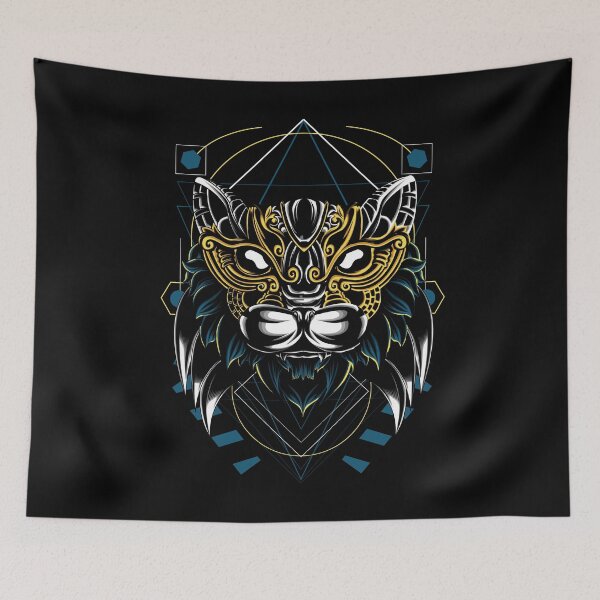 Item preview, Geometric Gold Cat designed and sold by VibrantGifts.
