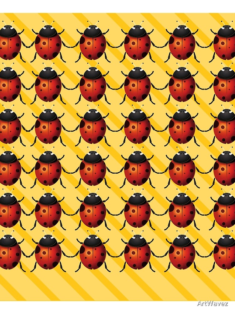 Ladybirds with Yellow Stripes Pattern by ArtWavez