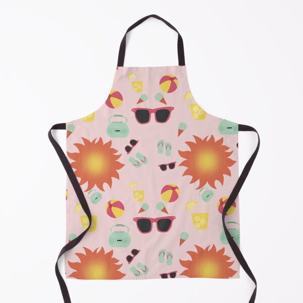 Item preview, Summer Essentials Apron Pink designed and sold by artbymjohnston.