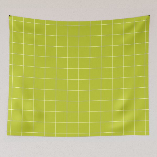 Item preview, Windowpane Check Grid (white/chartreuse) designed and sold by Design Minds Boutique.