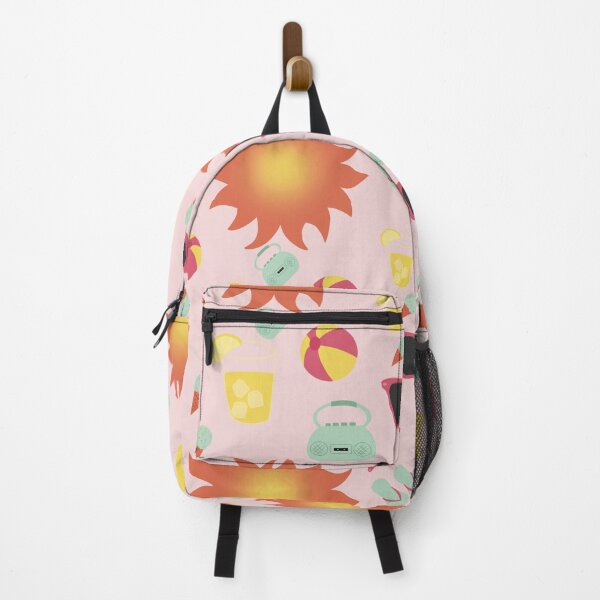 Item preview, Summer Essentials Backpack Pink designed and sold by artbymjohnston.