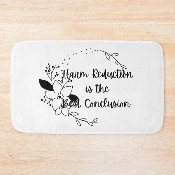 Item preview, Harm Reduction is the Best Conclusion  - Floral (White) designed and sold by UniqqFactory.