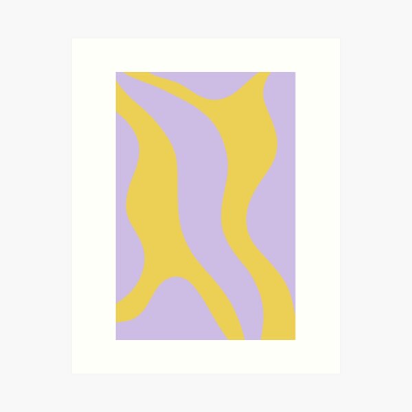 Wavy Land - Lime And Lilac Art Print