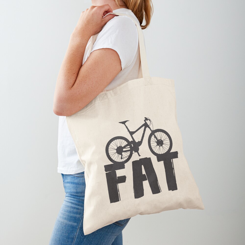 Fat Bike Fat Mountain Bike Biker Biking Love Ride Tote Bag