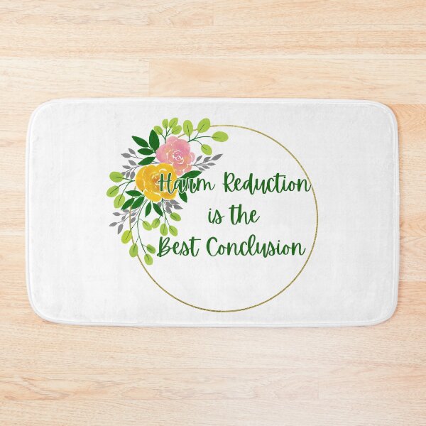 Item preview, Harm Reduction is the Best Conclusion  - Colored Floral (White) designed and sold by UniqqFactory.