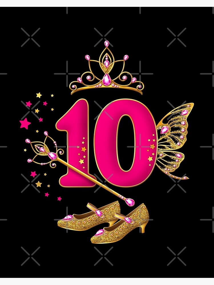 10ème anniversaire fille fée dix 10 ans princesse' Sticker