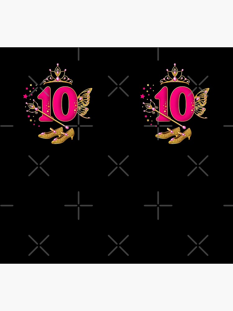 10th Birthday design. Birthday princess is 10 years old girl’s by iclipart