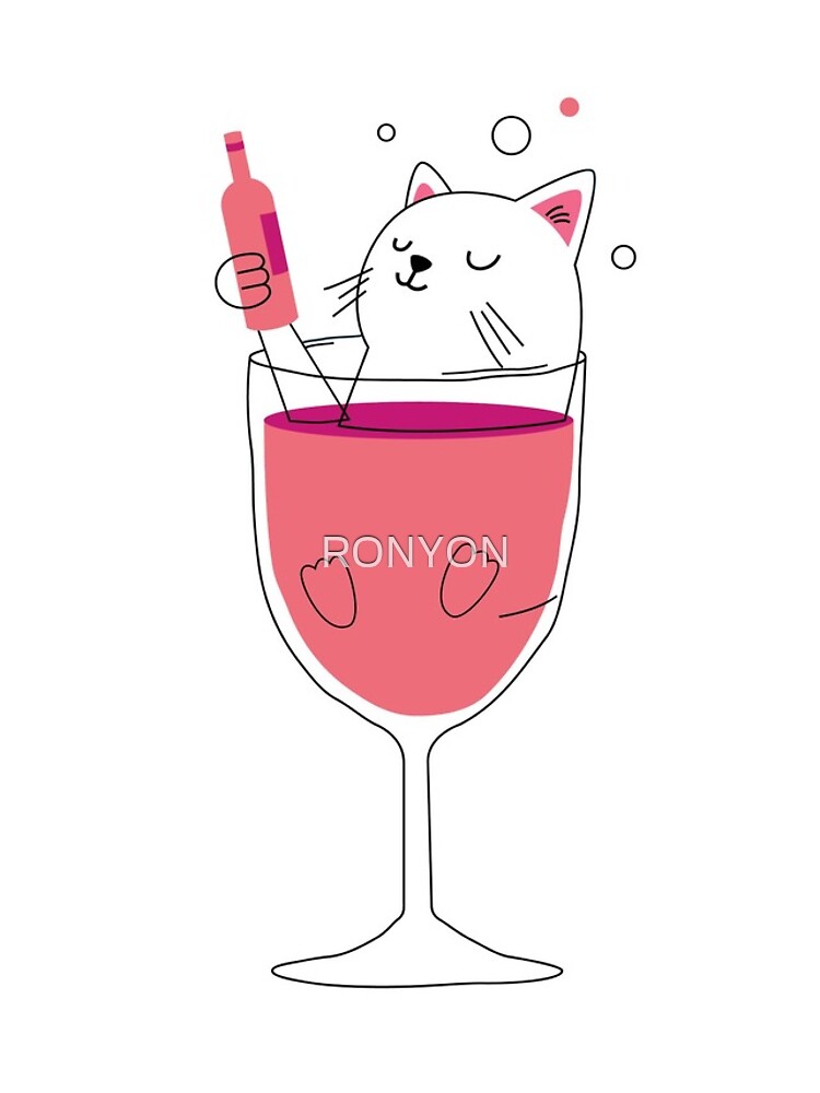 Thumbnail 4 of 4, iPhone Case, cat_wine designed and sold by RONYON.