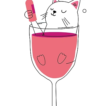 Artwork thumbnail, cat_wine by RONYON