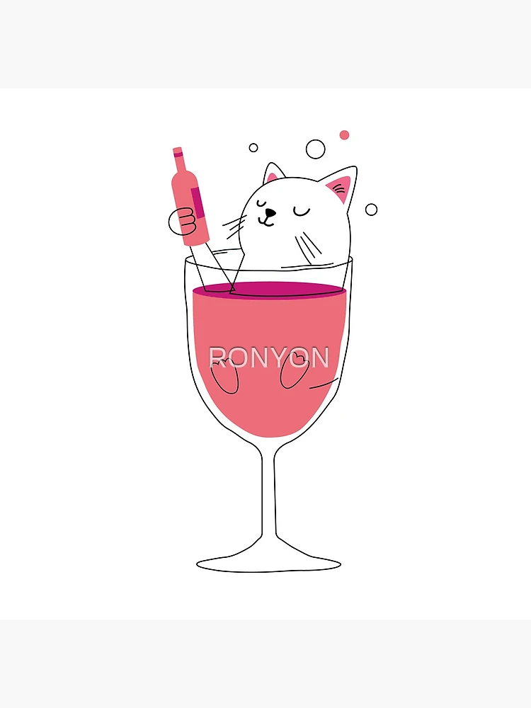 Thumbnail 4 of 4, Clock, cat_wine designed and sold by RONYON.