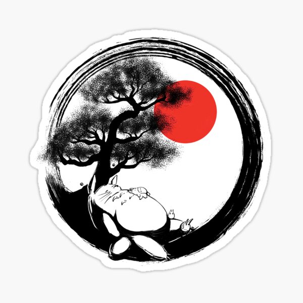 Kunst Nickerchen Japan Forest Sticker