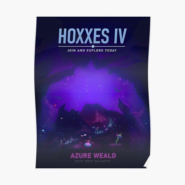 Affiche Galactique Deep Rock (Azure Weald) Poster