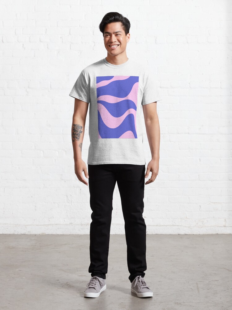 Alternate view of Wavy Land - Pink And Blue Classic T-Shirt