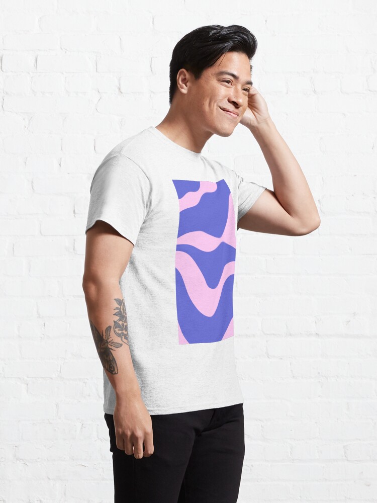 Alternate view of Wavy Land - Pink And Blue Classic T-Shirt
