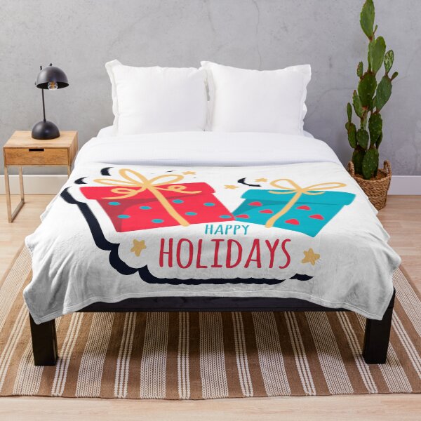 Item preview, Classic Happy Holiday Gift Box Design designed and sold by FHTDesigns.