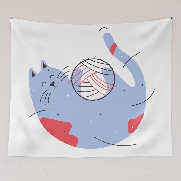 Item preview, Cat with Cotton Ball designed and sold by RONYON.