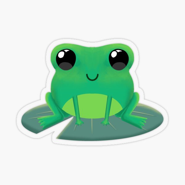 Item preview, Little Green Frog With Lily Pad designed and sold by NewtandThistle.