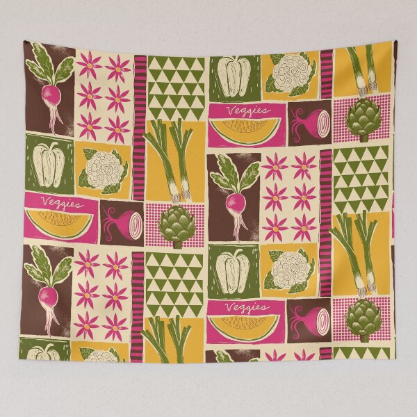 Item preview, Veggie Patchwork designed and sold by Susan Faiola.