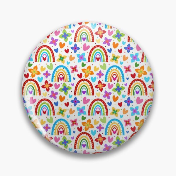 Item preview, Rainbows Flowers and Hearts designed and sold by KrisInStitches.
