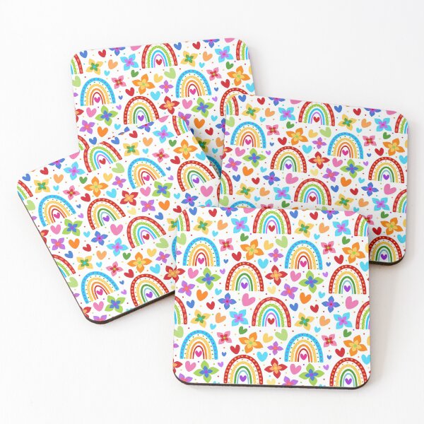 Item preview, Rainbows Flowers and Hearts designed and sold by KrisInStitches.