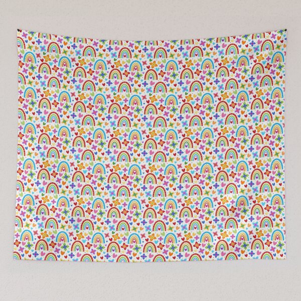 Item preview, Rainbows Flowers and Hearts designed and sold by KrisInStitches.