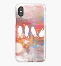 Technicolor Birds on Wire iPhone Case