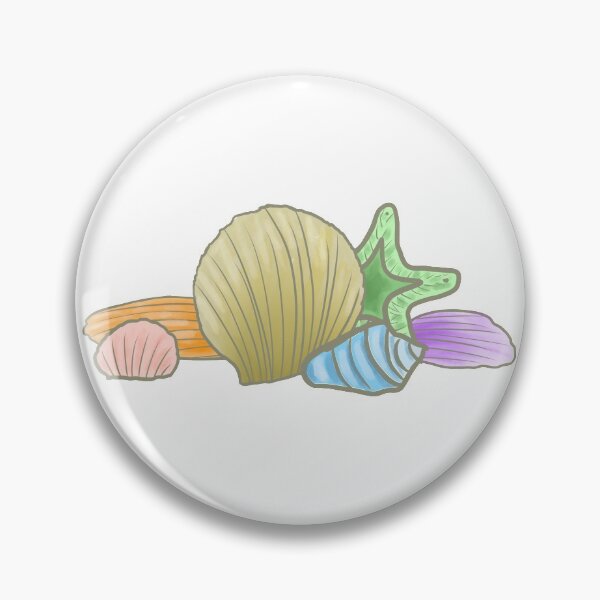 Item preview, Pastel Rainbow Seashells with Starfish Pattern Water Style designed and sold by PrettyLittlePic.