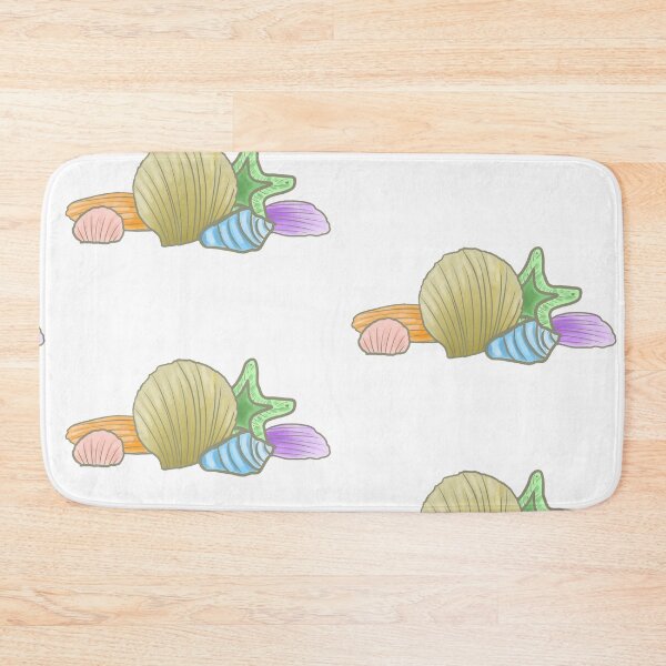 Item preview, Pastel Rainbow Seashells with Starfish Pattern Water Style designed and sold by PrettyLittlePic.