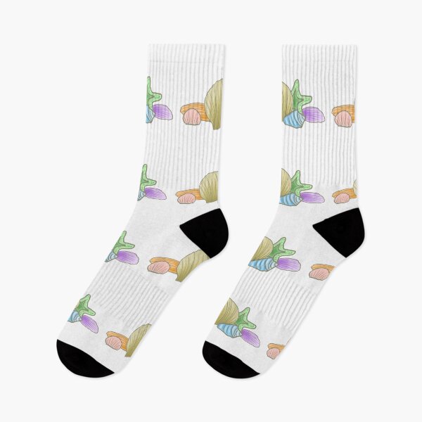 Item preview, Pastel Rainbow Seashells with Starfish Pattern Water Style designed and sold by PrettyLittlePic.