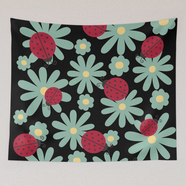 Item preview, Flowers and lady birds designed and sold by mariajogi.