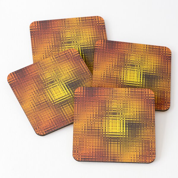 Item preview, Fuego amarillo y naranja detrás de las baldosas de vidrio designed and sold by BoundedChaos.
