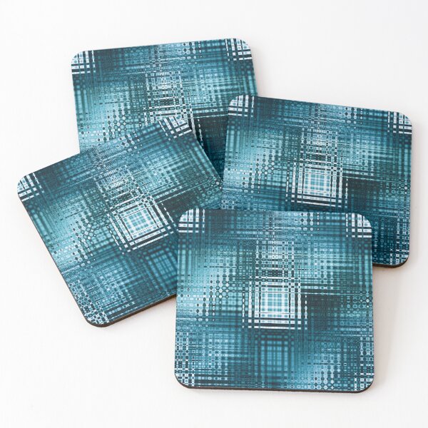 Item preview, Watery Aqua Blues Behind Glass Tiles designed and sold by BoundedChaos.