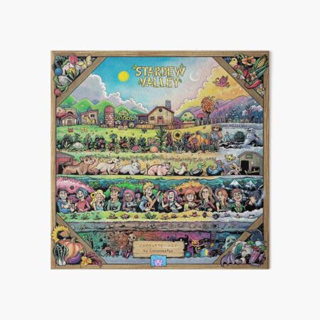 Stardew Valley Farm Chart Art Board Print