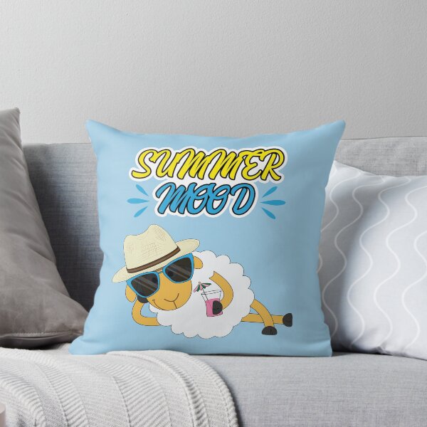 Item preview, Funny Summer Mood Sheep With Sunglasses and Cocktail ( blue) designed and sold by dass-art.