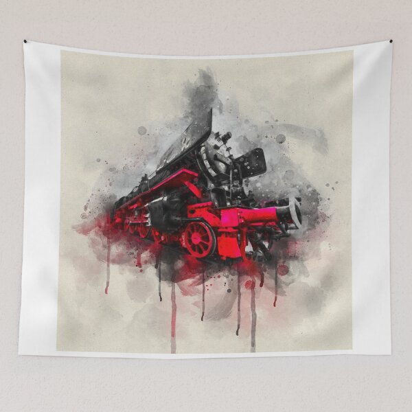 Artikelvorschau, Alter Vintage-Dampflokomotive – Kunstdruck im Retro-Stil entworfen und verkauft von NadalArtStudio.