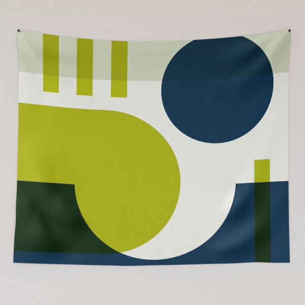 Item preview, 4-501-10, Chartreuse Dark Blue, Bauhaus design,  designed and sold by TanyDi.