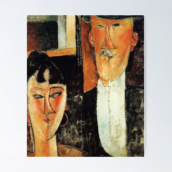 Artikelvorschau, Vintage Amedeo Modigliani Braut und Bräutigam 1915 entworfen und verkauft von josephinepmcca.