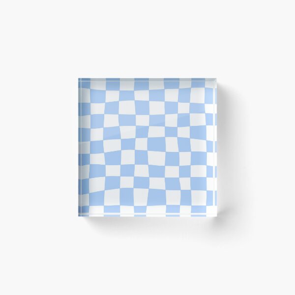 Item preview, Hand Drawn Checkerboard Pattern (sky blue/white) designed and sold by Design Minds Boutique.