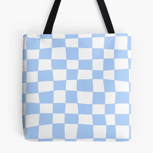 Item preview, Hand Drawn Checkerboard Pattern (sky blue/white) designed and sold by Design Minds Boutique.