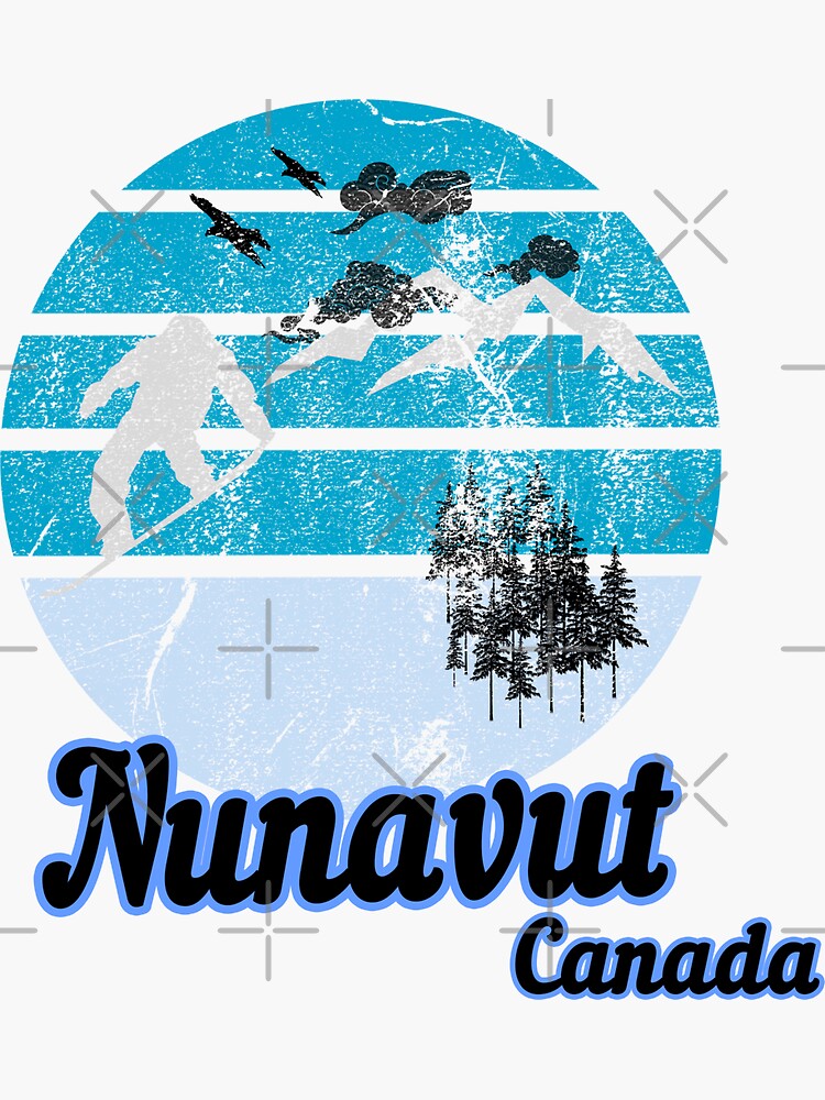 Discover Nunavut Canada Ski Winter Resort Sticker