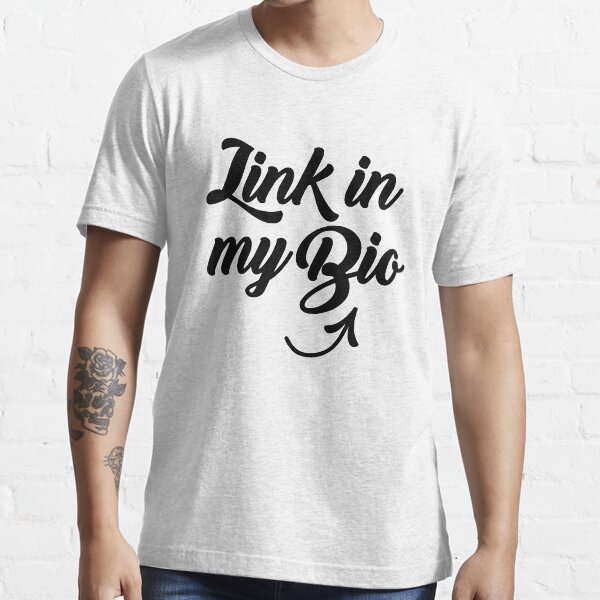 Link In My Bio Swirl - Black Essential T-Shirt