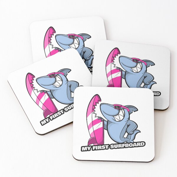 Item preview, My first Surfboard | Shark Cartoon Illustration designed and sold by Rizty.