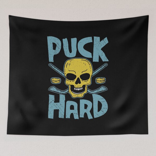 Item preview, Puck Hard, Funny Ice Hockey Skull pun designed and sold by Dan66.