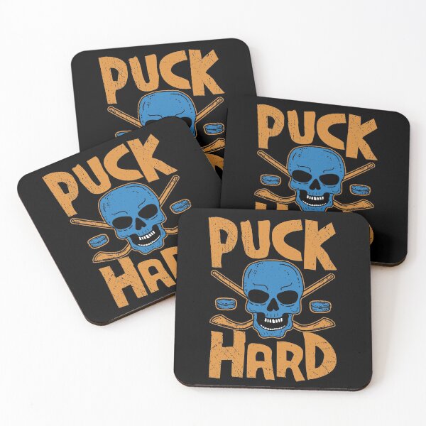 Item preview, Puck Hard, Funny Ice Hockey Skull pun designed and sold by Dan66.