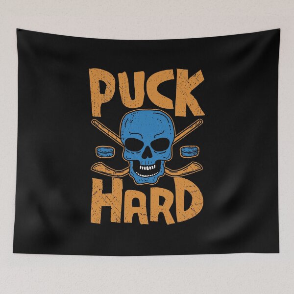 Item preview, Puck Hard, Funny Ice Hockey Skull pun designed and sold by Dan66.