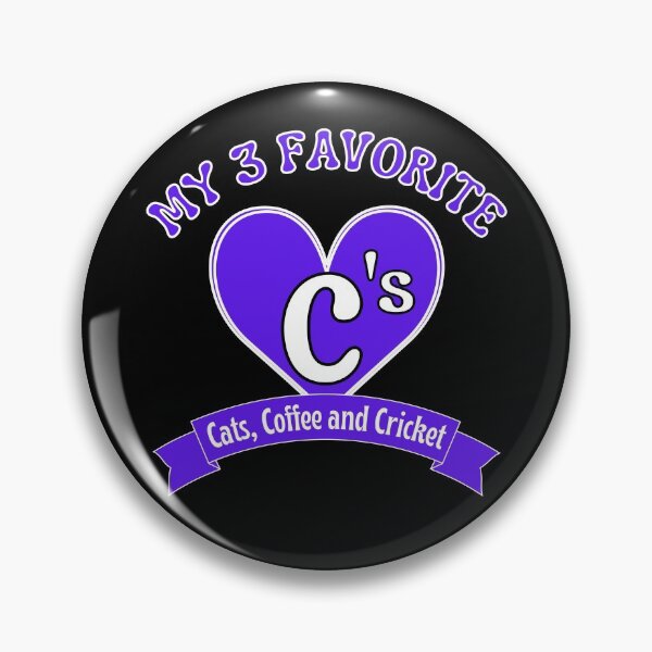 Item preview, My 3 favourite C's. Cats, Coffee and Cricket designed and sold by TheGreenGoat.