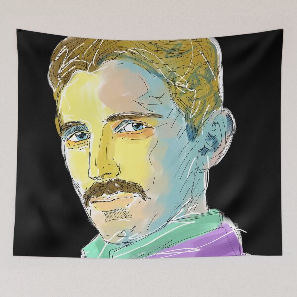 Item preview, Nikola Tesla painting designed and sold by KennyLucky.